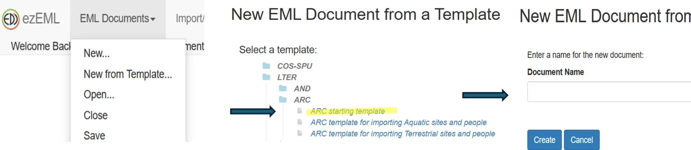 1.New EML document from a template