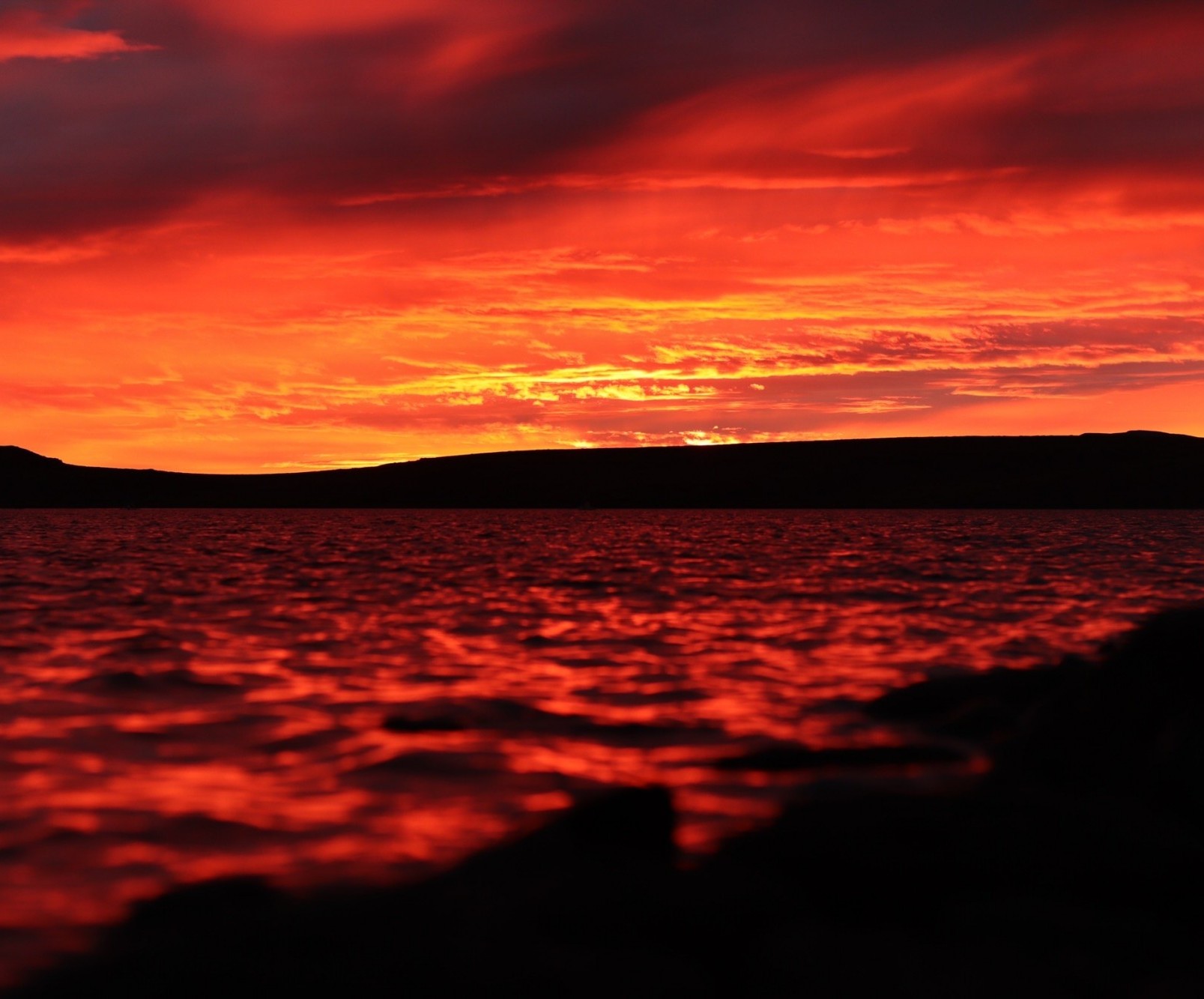 Incredible sunset on Toolik Lake. After a few months of constant daylight, the sun is finally setting on the North Slope of Alaska! Credit: Lindsay Vanfossen